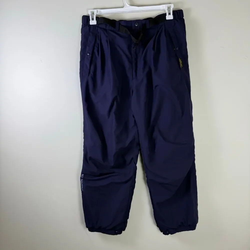 Vintage 1990s Sun Mountain Goretex Mountain Pants Size L Blue - Picture 1 of 8
